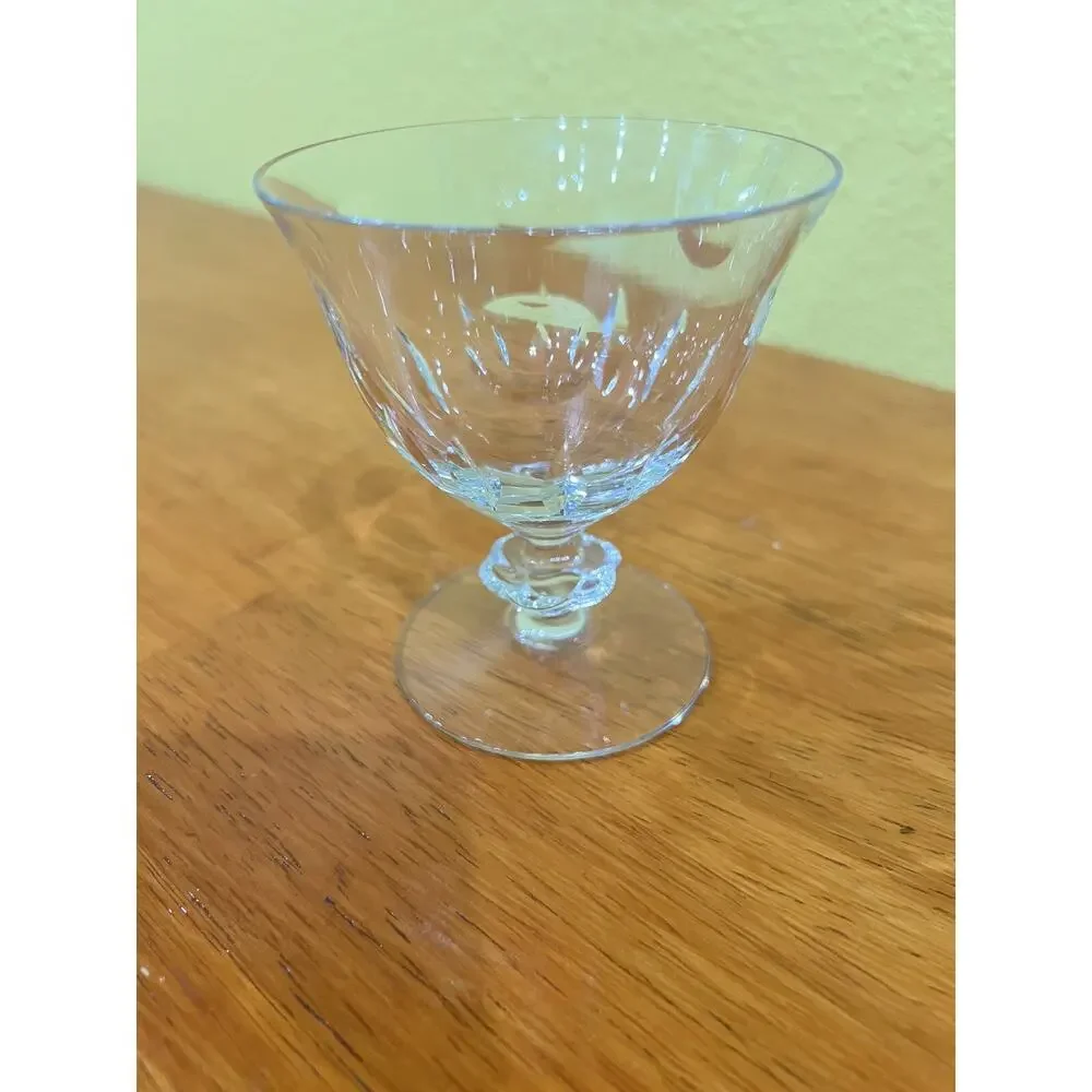 UV Reactive Set of 3 Beautiful Crystal White Wine Glasses Vintage